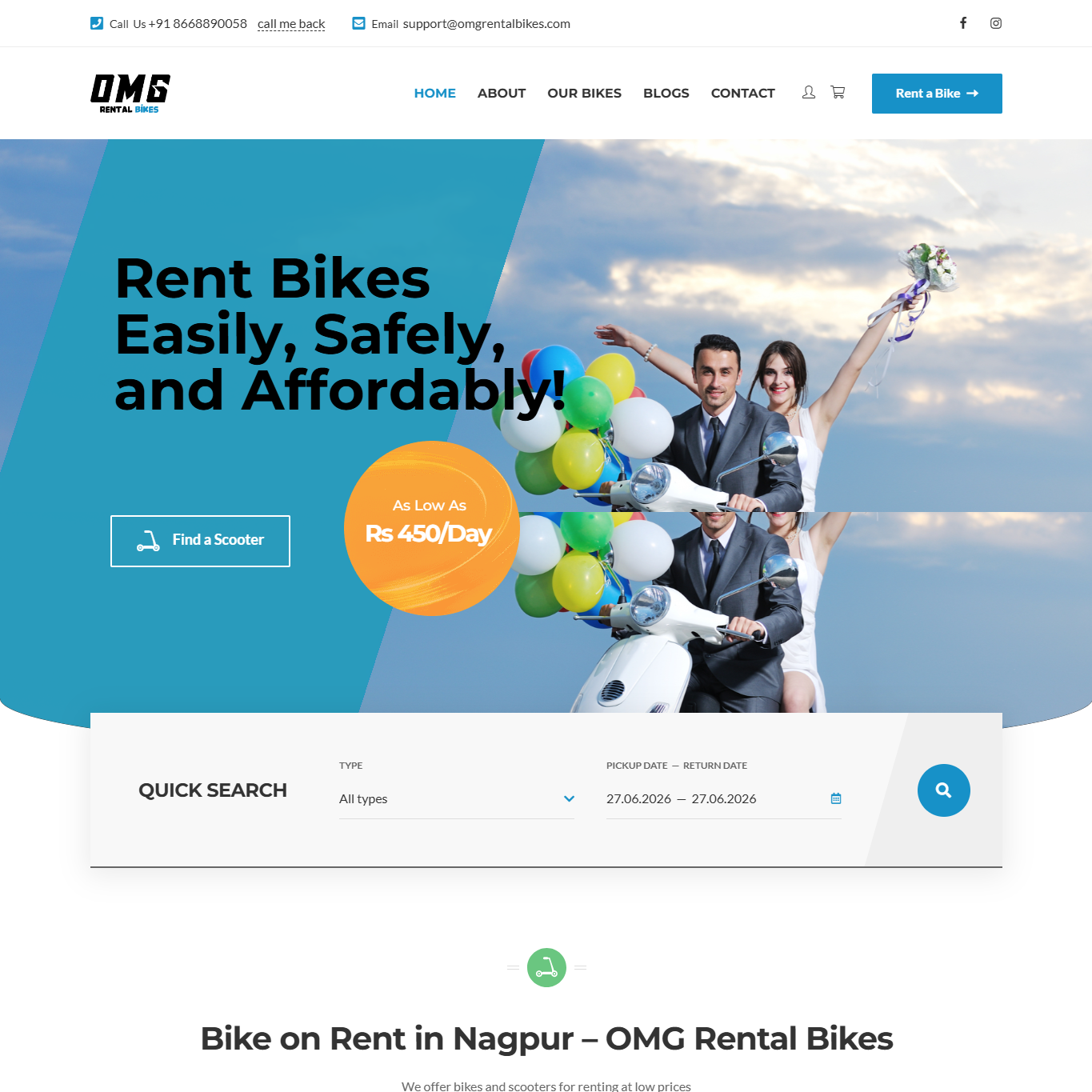 OMG Rental Bikes — Bike & Scooter Rental Platform